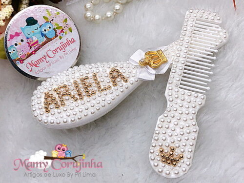 Kit pente + escova Ariela