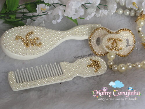 Kit pente escova + chupeta