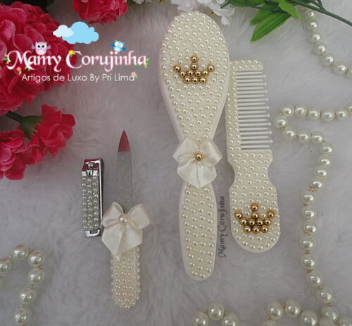 Kit pente escova + kit manicure
