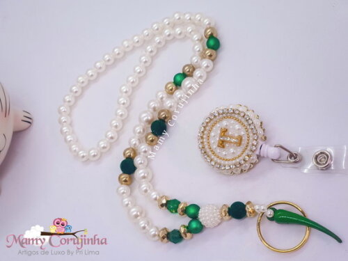 KIT PORTA CRACHÁ RETRÁTIL + CORDÃO T