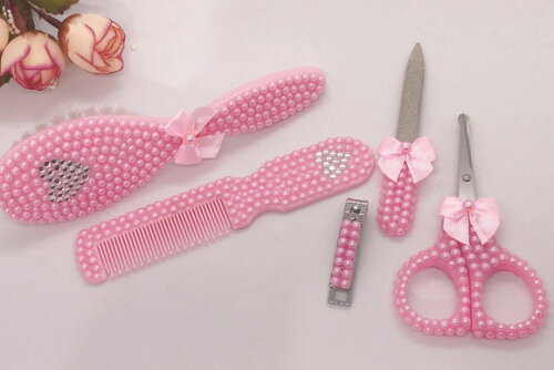 Kit Rosa bebe com strass