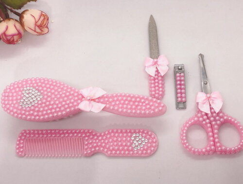 Kit Rosa bebe com strass