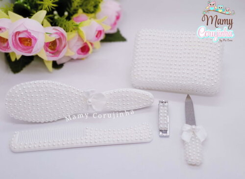 Kit Saboneteira + Kit Manicure + Pente e Escova Macia Perola