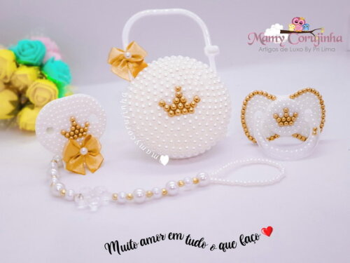 Kit trio luxo branco coroa