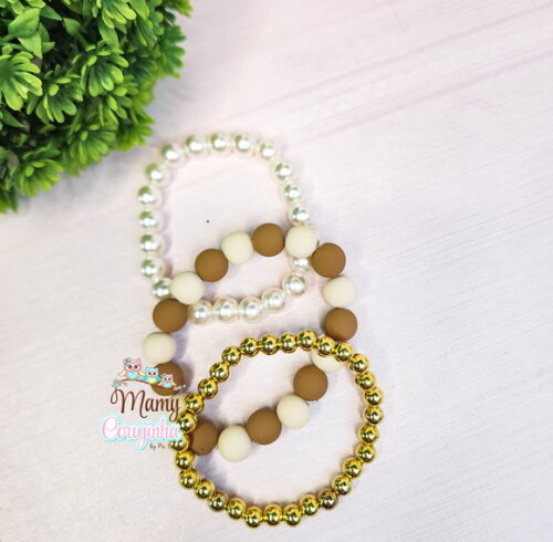 Kit Trio Pulseiras Caramelo