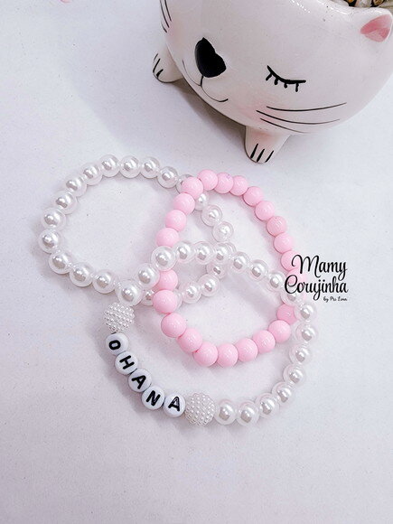 Kit Trio Pulseiras Ohana Rosa