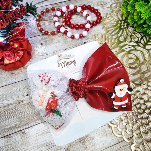 Laço Natal Emborrachado + Trio Pulseira