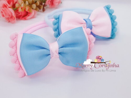 Laço pompom Rn candy