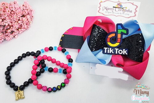 Laço Tik Tok com Pulseira