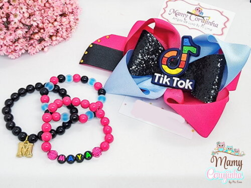 Laço Tik Tok com Pulseira