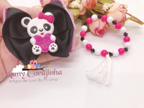 LINDO PANDA COM PULSEIRINHA