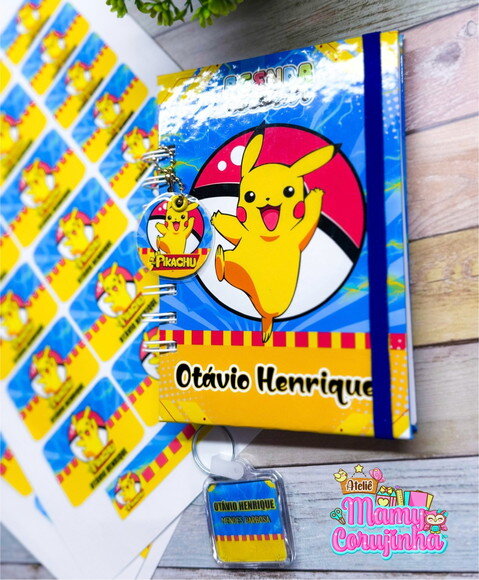 Mini Agenda Tamanho A6 Pikachu