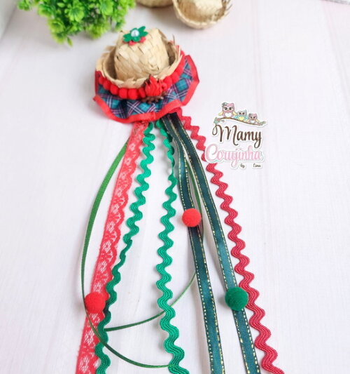 Mini Chapéu Pipa Verde e Vermelho