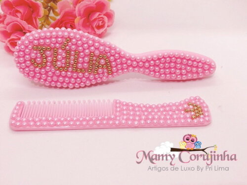 Pente + escova Júlia Pink