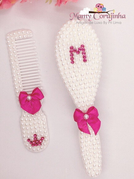 Pente + escova M pink