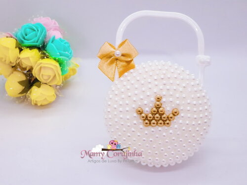 Porta Chupeta Princess Dourado