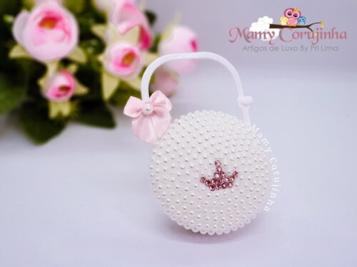 Porta Chupeta Princess Rosinha bebe
