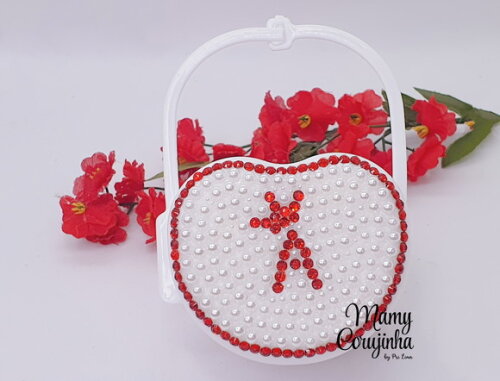 Porta Chupeta Princess Vermelho a