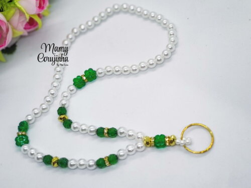 Porta Crachá Branco e Verde