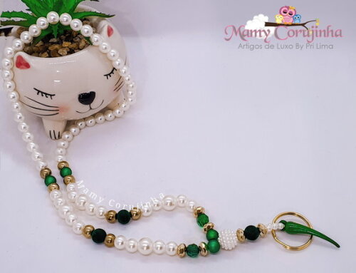 Porta Crachá Verde com Marfim