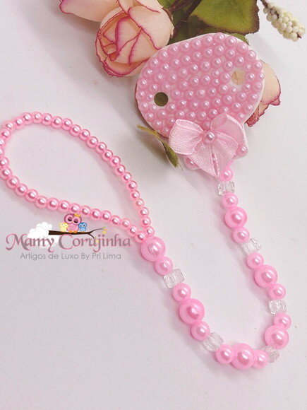 Prendedor luxo rosa