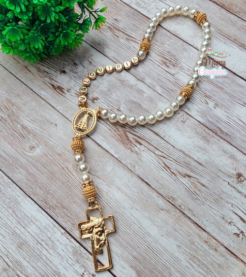 Terço Personalizado Dourado