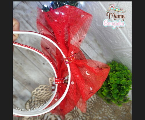 Tiara Laço em Pé Red