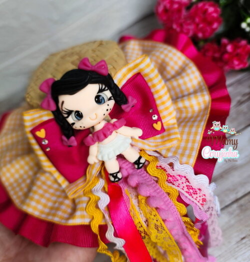 Tiara Luxo Chapéu Menina Pink