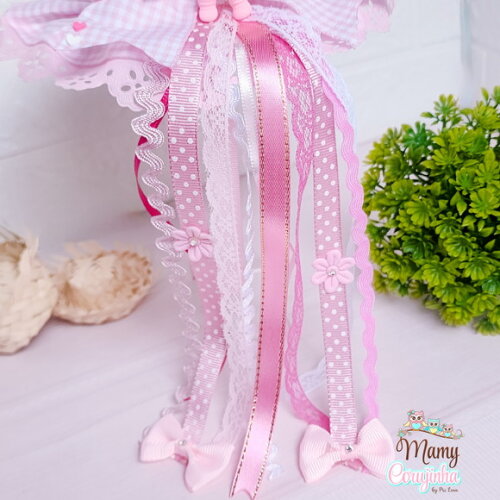 Tiara Luxo Chapéu Rosa Bebe