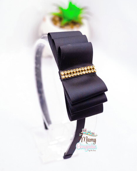 Tiara Preta Laço