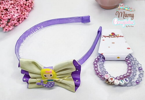 Tiara Sereia + Kit Pulseira