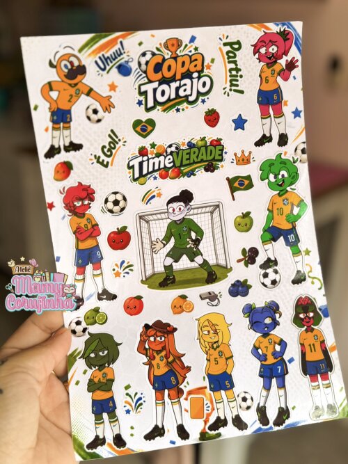 Cartela de adesivo Copa Torajo- mundo torajo