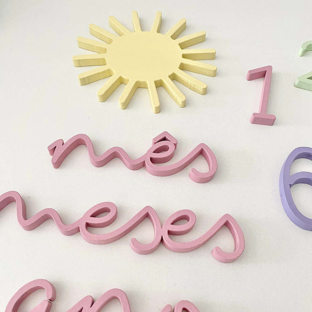 Mesversario Sol Menina - Cenário para Fotos Bebê - Aniversário