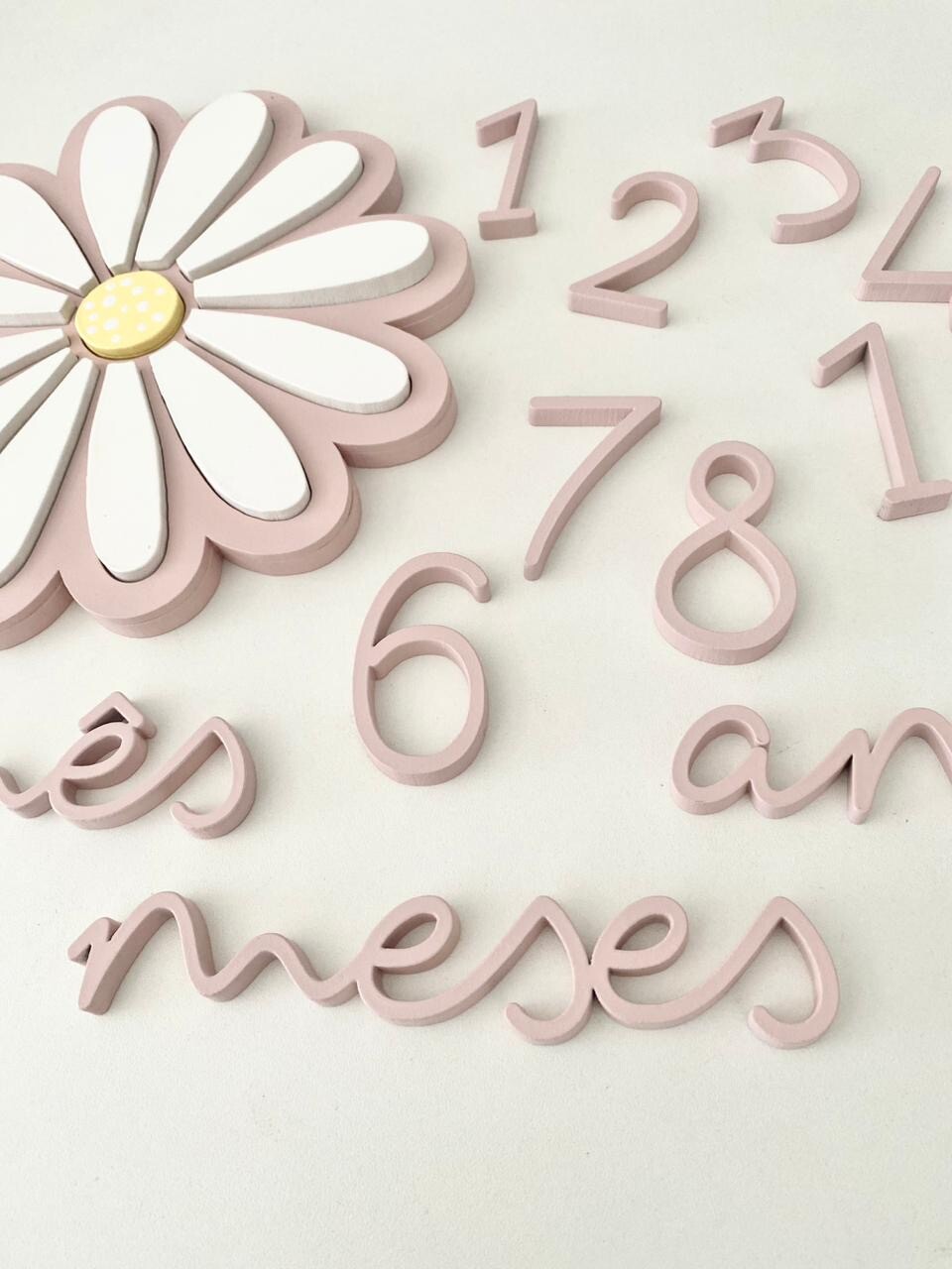 Kit Mesversário Flor 12 Pétalas – Design Exclusivo – MDF Pr