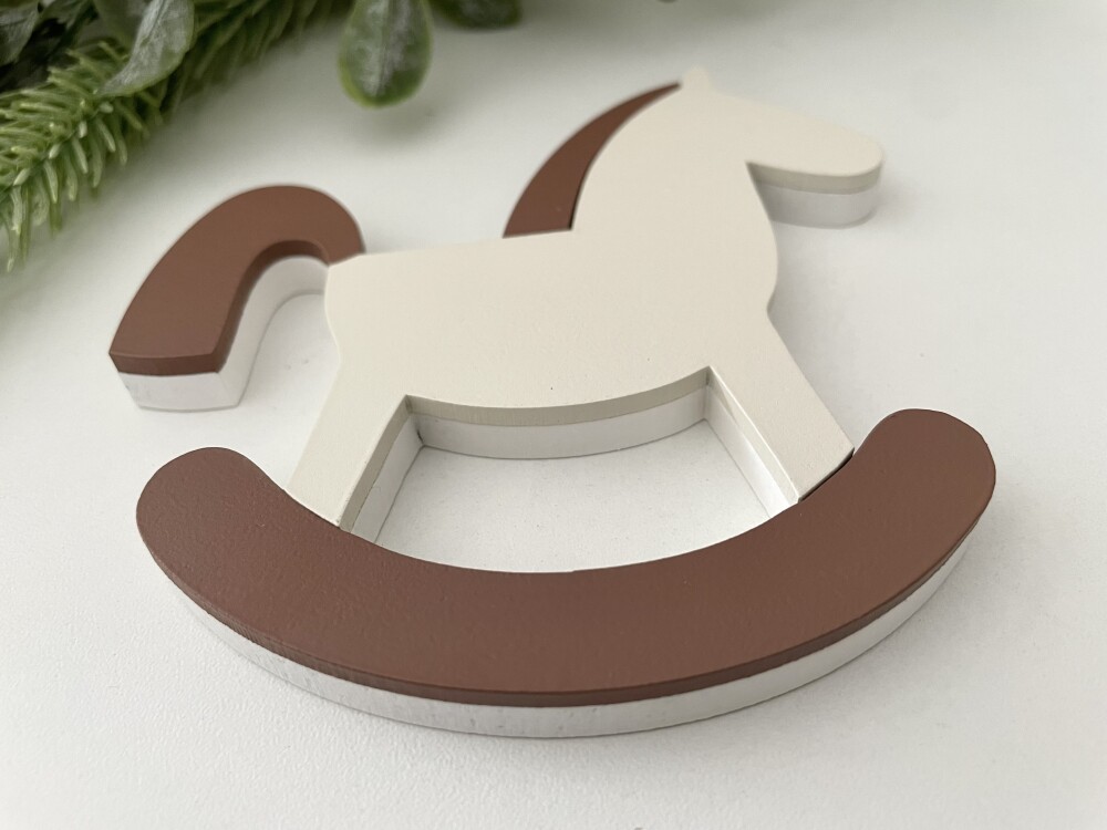 Mesversário Minimalista Cavalinho de Madeira - Kit pronto para r