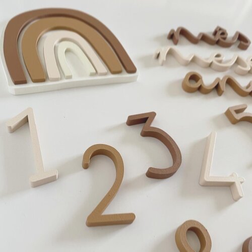 Kit Mesversário Minimalista em MDF – 15 Peças – 30cm – Un