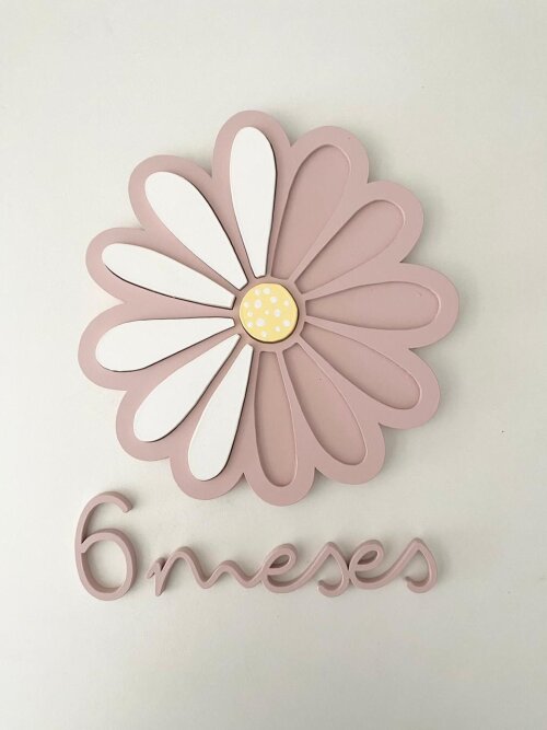 Kit Mesversário Flor 12 Pétalas – Design Exclusivo – MDF Pr