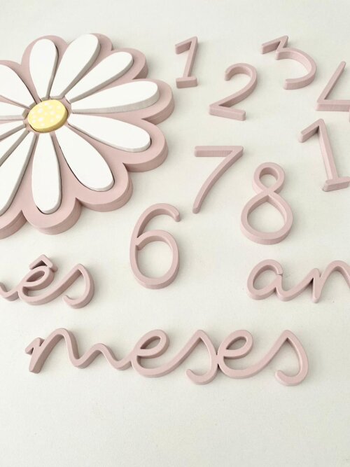 Kit Mesversário Flor 12 Pétalas – Design Exclusivo – MDF Pr