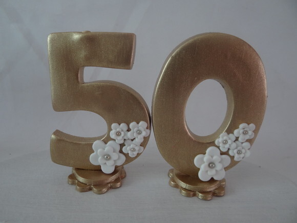 Topo de Bolo Bodas de Ouro