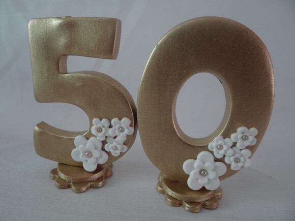 Topo de Bolo Bodas de Ouro