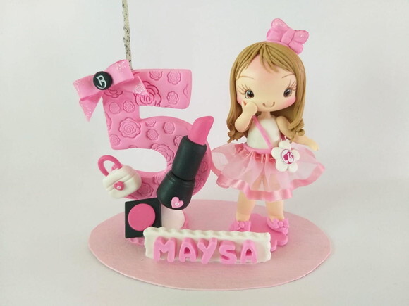Topo de Bolo Menina Barbie