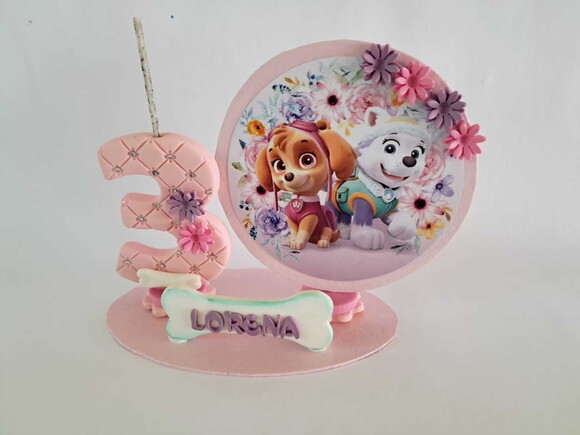 Topo de Bolo Mini Cenário Patrulha Canina