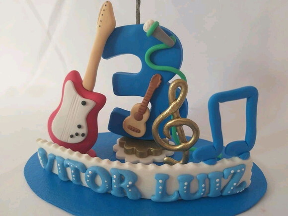 Topo de bolo Musical