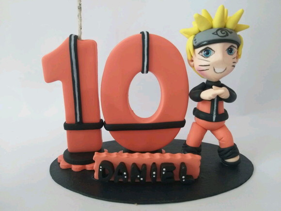 Topo de Bolo Naruto Personalizado em Biscuit