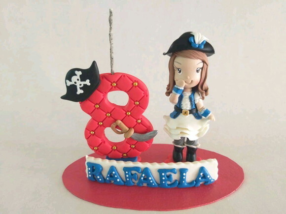 Topo de bolo Pirata