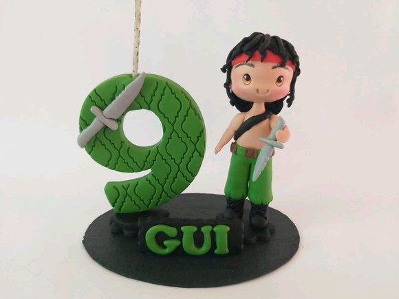 Topo de bolo Rambo