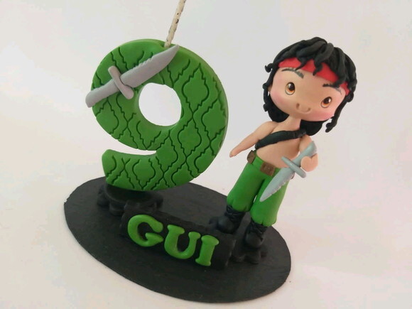 Topo de bolo Rambo