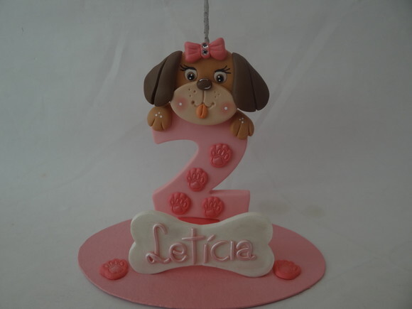 Vela topo de bolo Cachorrinho