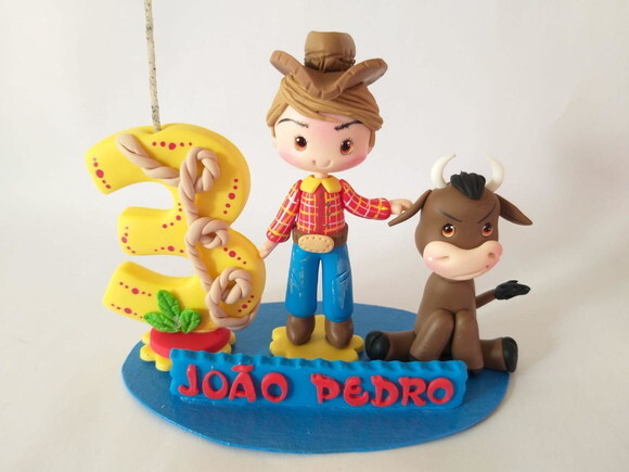 Vela topo de bolo Fazenda