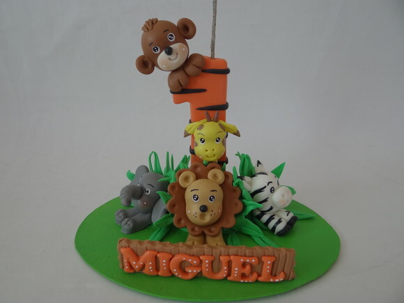 Vela Topo de bolo Floresta em Biscuit